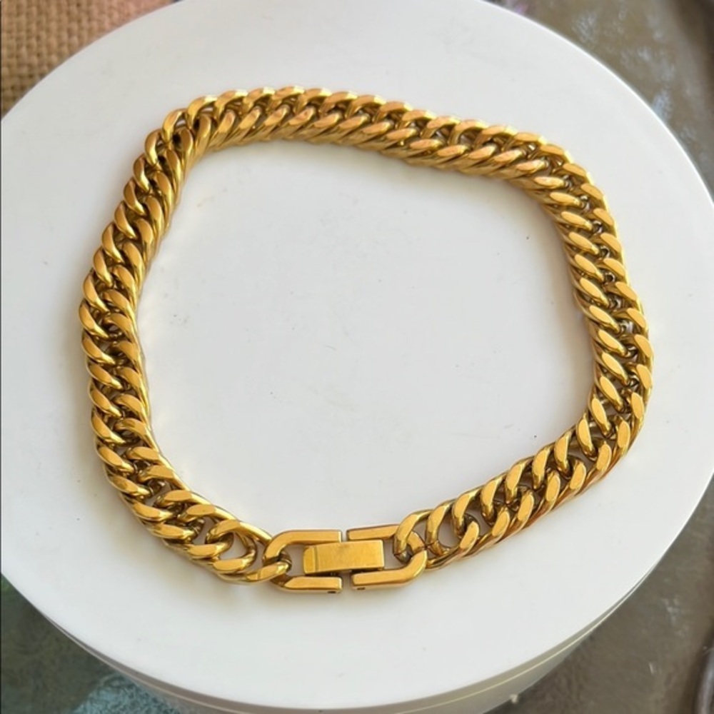 gold plated Stainless Steel Gold Chain Bracelet